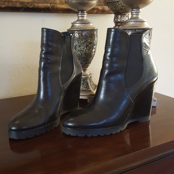 michael kors thea wedge booties